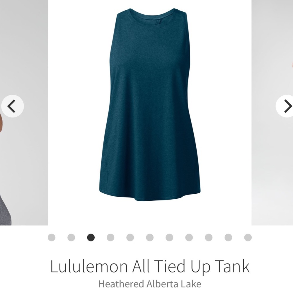 Lululemon Heathered Blue All Tied Up Tank